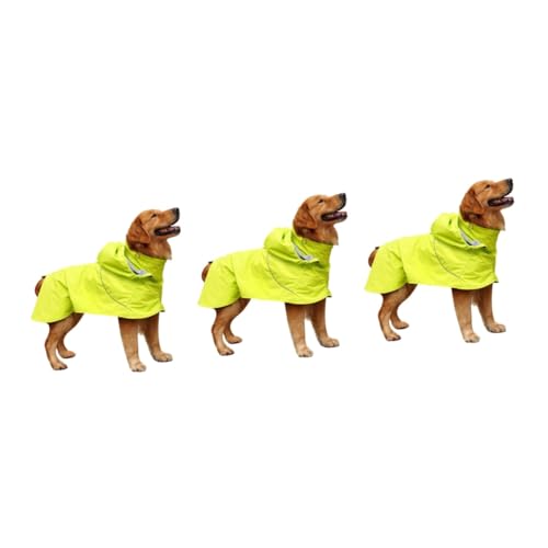 Angoily 3St Hund Regenjacke für Haustiere Haustierartikel Milchspender für Welpen gelb aus Elisabeth Kreis Poncho Regenkleidung für Haustiere Regenmantel für Haustiere einstellbar Jacken von Angoily