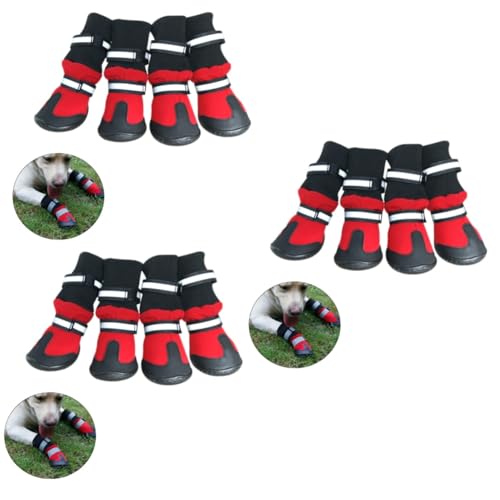 Angoily Schneeschuhe Hund Hund Schutzschuh Welpe 3st Atmungsaktive Hundeschuhe Haustier Kurze Stiefel Hundestiefel von Angoily