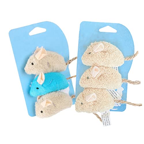 Angoily Haustierspielzeug 3pcs Lebensechte Mäuse Spielzeug Interaktives Katzenspielzeug Für Indoor-Katzen Plüsch Mäuse Set Helle Farben Mental Angoily Haustierspielzeug 3pcs Lebensechte Mäuse Spielzeug Interaktives Katzenspielzeug Für Indoor-Katzen Plüsch Mäuse Set Helle Farben Mental von Angoily