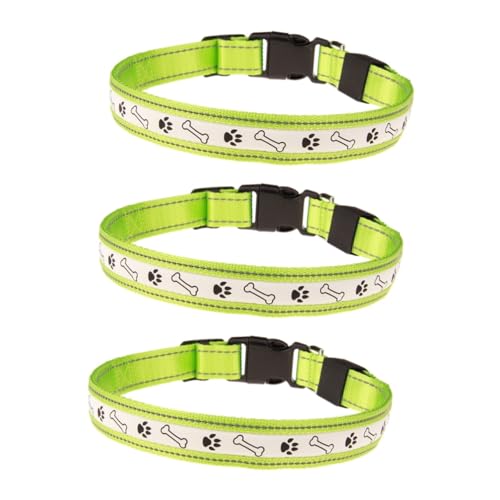 Angoily 3St leuchtendes Haustierhalsband Hund Licht geführte scheinen Halsketten eine Halskette beleuchteter Kragen Hund beleuchtete Halskette Aufladen Haustierzubehör von Angoily