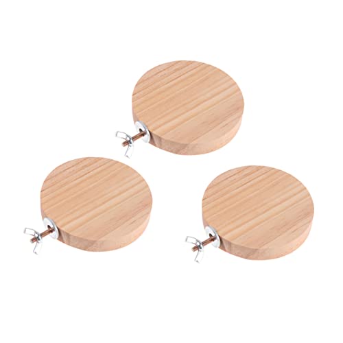Angoily 3-teiliges Chinchilla-Spielzeug für Den Käfig Holzpedalplattform Haustierzubehör Rundes Sprungbrett für Hamster-haustierkäfignest Angoily 3-teiliges Chinchilla-Spielzeug für Den Käfig Holzpedalplattform Haustierzubehör Rundes Sprungbrett für Hamster-haustierkäfignest von Angoily