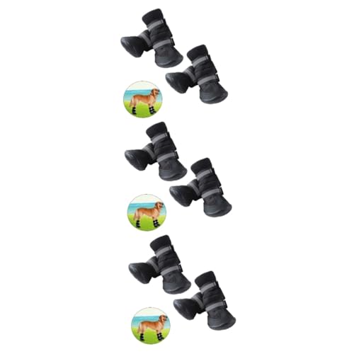 Angoily 3 Stücke Hund Stiefel Pfoten Schutz Schuhe Hund Regen Booties Haustier Hund Schuhe Größe Bequeme Wanderschuhe von Angoily