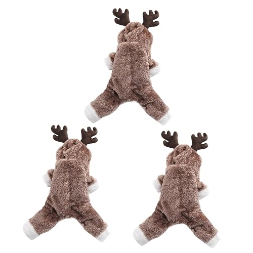 Angoily 3-teiliger Doppelt Verdickter Mantel Für Hunde Haustier-Kapuzenpullover Elch-Design Hunde-Outfits Sweatshirt Bequeme Haustierkleidung Angoily 3-teiliger Doppelt Verdickter Mantel Für Hunde Haustier-Kapuzenpullover Elch-Design Hunde-Outfits Sweatshirt Bequeme Haustierkleidung von Angoily