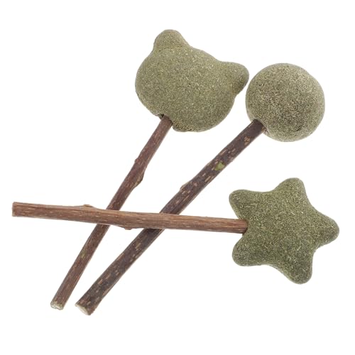 Angoily Natürliche Lutscher Teaser Leckereien Katze Kauspielzeug Mundpflege Stick Kätzchen Zahnen Snacks Katze Behandeln von Angoily