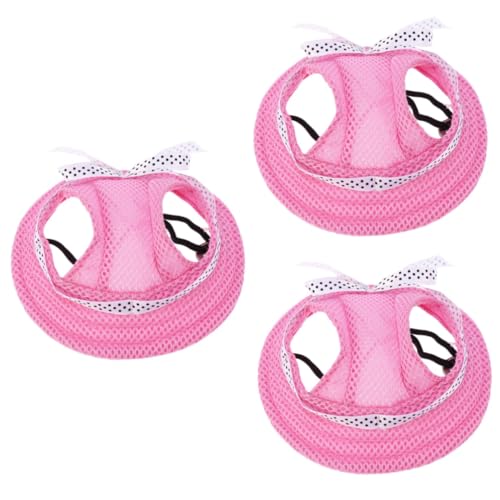 Angoily 3st Hundekostüme Haustier-Sombrero Rosa Nachttischlampe Hundewindeln-Outfits Weiblich Mützen Für Kleine Hunde Hut Hüte Für Hunde Rosa Haube Hüte Für Haustier Kappen Der Hund Netz von Angoily