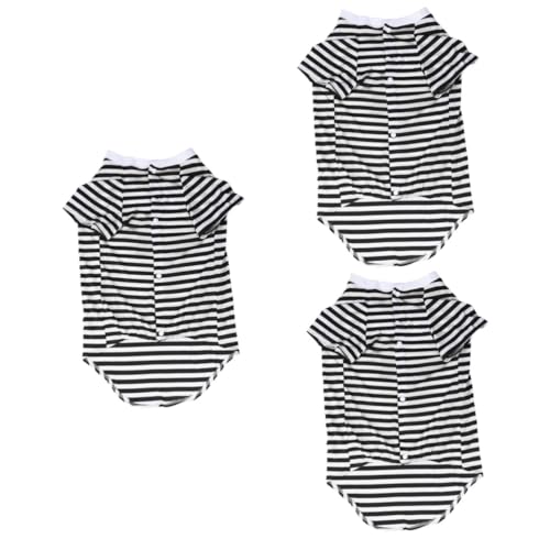 Angoily 3-teiliges Hundebekleidungsset Für Große Hunderassen Gestreiftes T-Shirt Weste Übergroße Hundeweste Aus Baumwolle Für Husky Retriever Schwarz/weiß Größe XL Angoily 3-teiliges Hundebekleidungsset Für Große Hunderassen Gestreiftes T-Shirt Weste Übergroße Hundeweste Aus Baumwolle Für Husky Retriever Schwarz/weiß Größe XL von Angoily