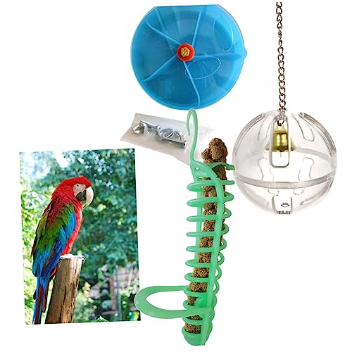 Angoily 3St nager Spielzeug kleintierspielzeug Käfig Dekoration Futter Spielzeug Bird Toys vogelspielzeug nymphensittich Futter Container hängend Papagei Nahrungssuche Zubehör Zubringer von Angoily