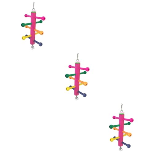 Angoily 3 Stück Papageien-spielständer Drehbares Leiterspielzeug Vogelspielzeug Für Nymphensittiche Sittiche Papageien Kauspielzeug Reißspielzeug Käfig Kletterspielzeug Käfigzubehör von Angoily