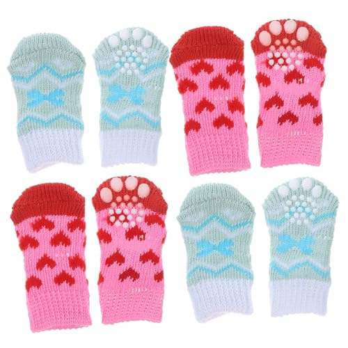 Angoily 4 Paare Haustier Socken Hundesocken Stricken Hundesocken Zum Valentinstag Waschbare Hundesocken Warme Hundesocken Pfote Atmungsaktiv Kleiner Hund Polyester Angoily 4 Paare Haustier Socken Hundesocken Stricken Hundesocken Zum Valentinstag Waschbare Hundesocken Warme Hundesocken Pfote Atmungsaktiv Kleiner Hund Polyester von Angoily