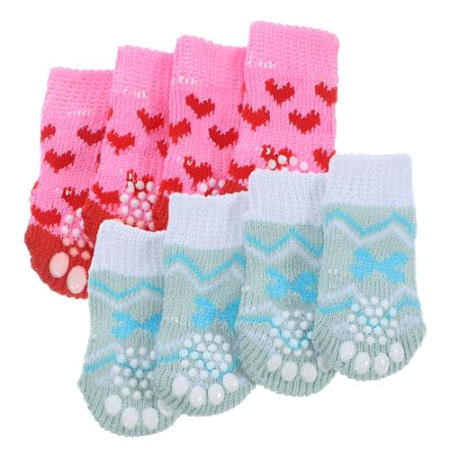 Angoily 4 Paare Haustier socken Hunde-Grip-Socken Socken mit Katzengriff thermische Socken warme Socken waschbare Socken aus Baumwolle Welpenbedarf rutschfest Zubehör Angoily 4 Paare Haustier socken Hunde-Grip-Socken Socken mit Katzengriff thermische Socken warme Socken waschbare Socken aus Baumwolle Welpenbedarf rutschfest Zubehör von Angoily