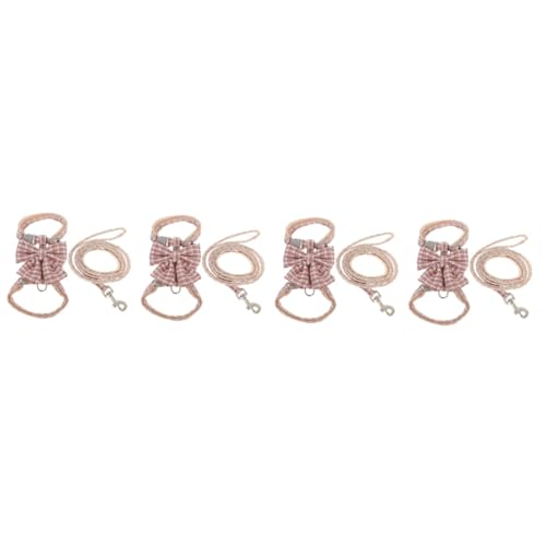 Angoily 4 Sets Cat Walking Leine Leichte Haustier Kätzchen Weste Zugseil Für Den Außenbereich von Angoily