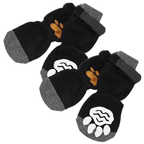 Angoily 4 Stück Haustier Hund Socken Beinwärmer Für Hunde Pfotenschützer Für Haustiere Haustierstiefel Für Hunde Welpensocken Wintersocken Für Haustiere Baumwolle Haustierzubehör Tragbar von Angoily