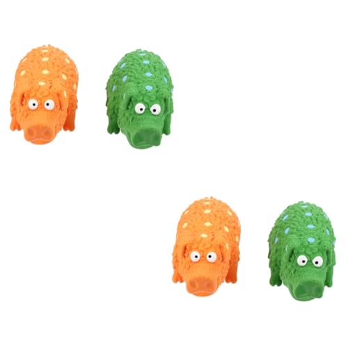 Angoily 4-teiliges Interaktives Quietschendes Hundespielzeug-Set Leuchtende Farben Für Das Zahnen Von Haustieren Zum Kauen Und Spielen von Angoily