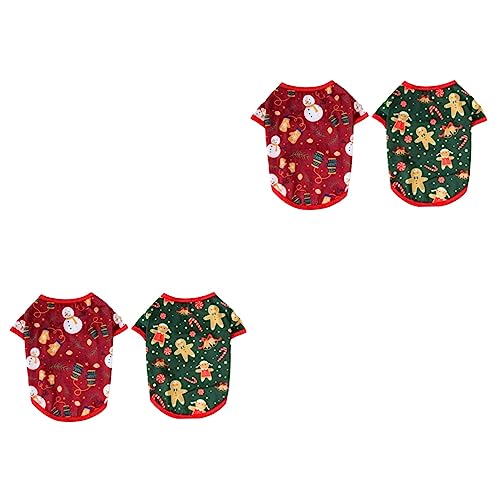 Angoily 2sets Weihnachten Hund Set Pet Bekleidung Festliche Haustier Weihnachten Kostüm Für Hunde Welpen 2 Stücke * 2 von Angoily