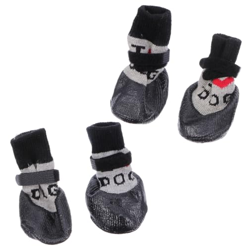 Angoily 4 Stück Haustierschuhe tierische bescherung pet Supplies hundepflege Hunde Socken hundepfoten sockenschuhe Hündchen Schuhwerk Stiefel Hundeschuhe Schutz Garn Angoily 4 Stück Haustierschuhe tierische bescherung pet Supplies hundepflege Hunde Socken hundepfoten sockenschuhe Hündchen Schuhwerk Stiefel Hundeschuhe Schutz Garn von Angoily
