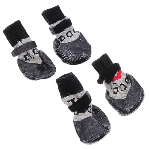Angoily 4 Stück Haustierschuhe Snowy Day Chemicals sesselschoner rutschfest Insekten vernichter hundepfoten sockenschuhe der Hund Schuhwerk -Schuhe Schneestiefel Garn Angoily 4 Stück Haustierschuhe Snowy Day Chemicals sesselschoner rutschfest Insekten vernichter hundepfoten sockenschuhe der Hund Schuhwerk -Schuhe Schneestiefel Garn von Angoily
