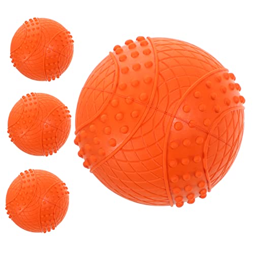 Angoily 4 Stück Hundeball Aus Gummi Welpenball Spielzeuge Spielzeug Für Haustiere Soundspielzeug Für Hunde Backenzahnspielzeug Für Hunde Kauspielzeug Für Hunde Bälle Der Hund Kleiner Ball von Angoily