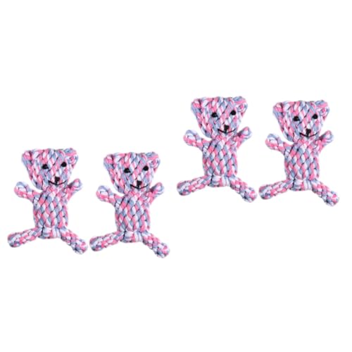 Angoily 4 Stück Hundebissspielzeug Interactive Dog Toys interaktives Spielzeug kauspielzeug hundespielzeuge dental clean Spielzeug für mittelgroße Hunde Haustier Leine Baumwollseil von Angoily