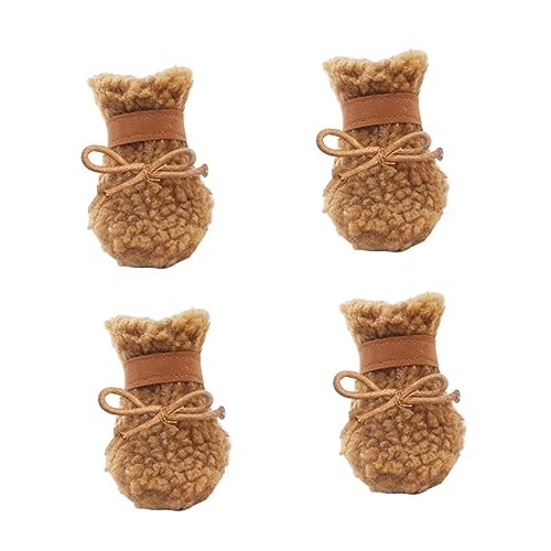 Angoily Hunde-Schneestiefel 4 Stück Haustier-Schneeschuhe Für Outdoor-aktivitäten Robustes Komfortables Design von Angoily