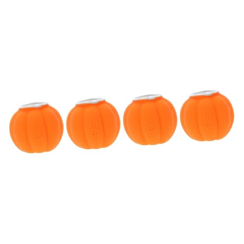 Angoily 4 Stück Hundespielzeugball Reinigung orange Tierspielzeug Ablenkungshundeball Beißspielzeug für Welpen Spielzeuge schöner Hundeball Stoffballspielzeug Backenzahn Hündchen von Angoily