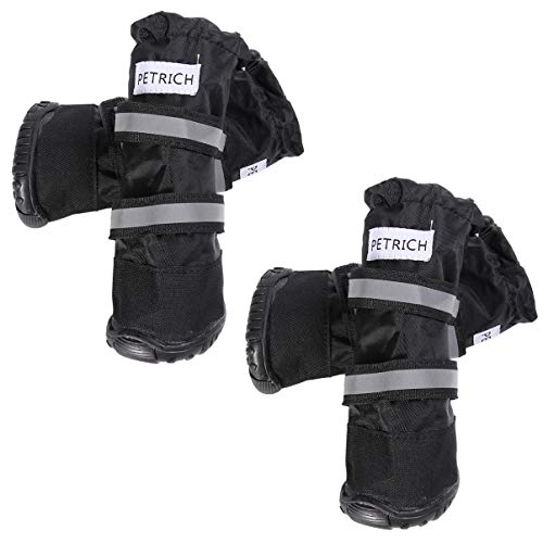 Angoily 4 Stück Hundestiefel Schuhe für Hunde Haustier-Hundeschuhe Stiefel für Hunde Langer Lauf Haustierschuhe Regenstiefel von Angoily