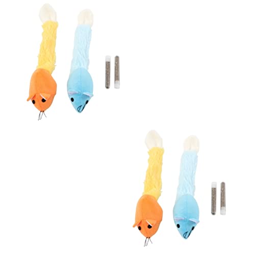 Angoily 4stücke Plüschmaus Mit Langem Für Katzen Lustiges Katzenspielzeug Mit Katzenminze Interaktives Spielzeug Orange Und Blau Für Spiel Und Beschäftigung Angoily 4stücke Plüschmaus Mit Langem Für Katzen Lustiges Katzenspielzeug Mit Katzenminze Interaktives Spielzeug Orange Und Blau Für Spiel Und Beschäftigung von Angoily