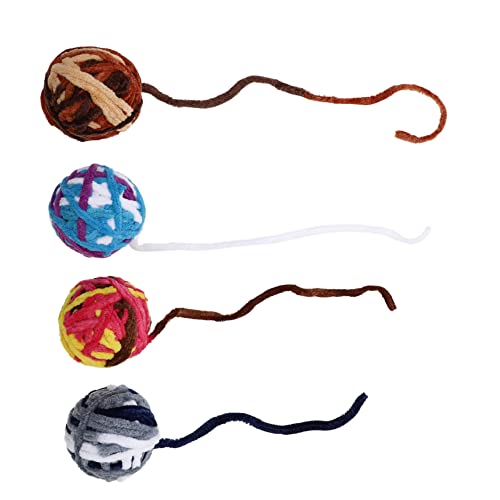 Angoily Kauspielzeug für Katzen Bälle 4er-Pack Interaktives Katzenspielzeug Glocke Haustiergarn Katzengarnbälle Sicher für Kätzchen Angoily Kauspielzeug für Katzen Bälle 4er-Pack Interaktives Katzenspielzeug Glocke Haustiergarn Katzengarnbälle Sicher für Kätzchen von Angoily