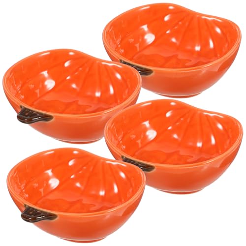Angoily 4 Stück Kürbissuppenschüssel Futterspender Für Hamsternäpfe Hamsterwasser Chinchilla-schüssel Futterbehälter Für Hamster Modellieren Keramik Lebensmittel von Angoily