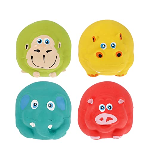Angoily Hundezahnen Spielzeug Set 4 Stück Quietschende Tierbälle Latex Haustier Molaren Spielzeug Zum Kauen Angoily Hundezahnen Spielzeug Set 4 Stück Quietschende Tierbälle Latex Haustier Molaren Spielzeug Zum Kauen von Angoily