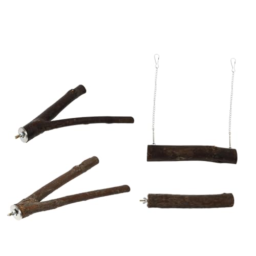 Angoily Stabiles Holz Papagei Sitzstange Ständer Set 4 Stück Vogel Spielzeug Schaukel Zweig für Schnabel Nagel Pflege Angoily Stabiles Holz Papagei Sitzstange Ständer Set 4 Stück Vogel Spielzeug Schaukel Zweig für Schnabel Nagel Pflege von Angoily