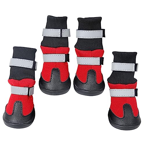 Angoily 4 Stück Schneestiefel Für Haustiere Wasserdichter Welpe Hundeschuhe Für Kleine Hunde Sommersandalen Pfoten Schuhe Outdoor-hundeschuhe Haustier Hund Reflektierende Bänder Der Hund Angoily 4 Stück Schneestiefel Für Haustiere Wasserdichter Welpe Hundeschuhe Für Kleine Hunde Sommersandalen Pfoten Schuhe Outdoor-hundeschuhe Haustier Hund Reflektierende Bänder Der Hund von Angoily