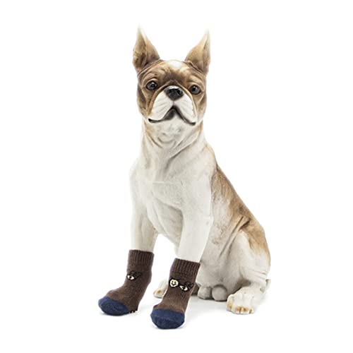 Angoily Hundesocken Für Bis Mittelgroße Haustiere 4er-Pack Weiche Socken Ohne Baumwolle von Angoily