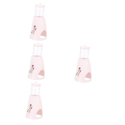 Angoily 4 Stück Wasserflasche Für Hamster Trinkflasche Für Hamster Hasenzubehör Kaninchenflasche Hasenkäfige Automatischer Vogelfutterspender Haustier Rosa Hamsterbedarf Pp von Angoily
