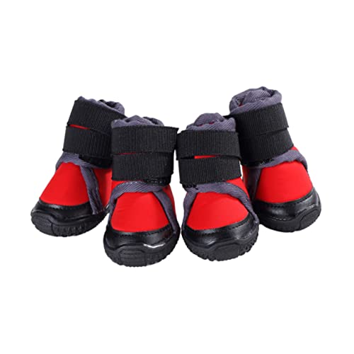 Angoily Haustier Outdoor Schuhe 4er Pack Hunde Warme Schuhe Griers Rot Größe 45 - Für Angoily Haustier Outdoor Schuhe 4er Pack Hunde Warme Schuhe Griers Rot Größe 45 - Für von Angoily