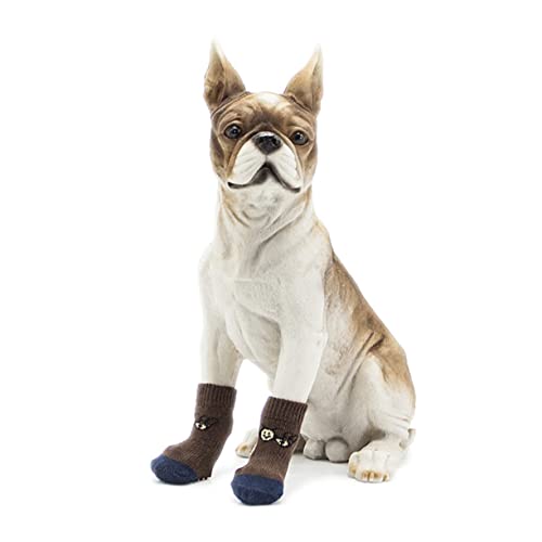 Angoily Bedruckte Socken 4 Stück Sockenschuhe Hundesocken Tier Anti-Griff Cartoon-Socken von Angoily