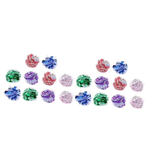 Angoily 40 STK Katzenring Papierball Spitzenball Interaktives Katzenspielzeug Katzen-Teaser Metallische Katze Glänzende Katze Knisterbälle Für Katze Lustige Katze Haustierzubehör Plastik Angoily 40 STK Katzenring Papierball Spitzenball Interaktives Katzenspielzeug Katzen-Teaser Metallische Katze Glänzende Katze Knisterbälle Für Katze Lustige Katze Haustierzubehör Plastik von Angoily