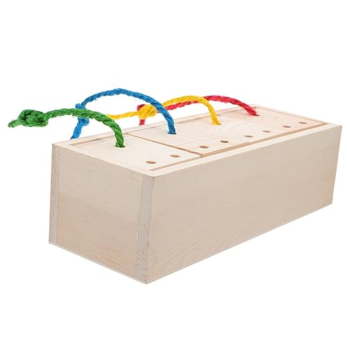 Angoily 4Er-Box Hamster Spielzeug zur Nahrungssuche Kaninchenspielzeug Spielzeug für Rennmäuse Puzzle-Spielzeug Spielzeuge Spielset aus Holz Hamsterfutter versteckter Ort Hamsterspielzeug von Angoily
