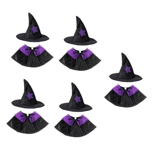 Angoily 5 Sets Halloween Pet Kostüme Für Hunde Katzen Pet Party Cosplay Mantel Hut Set Decor Angoily 5 Sets Halloween Pet Kostüme Für Hunde Katzen Pet Party Cosplay Mantel Hut Set Decor von Angoily