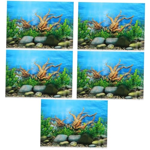 Angoily 5St Aquarium-Hintergrund Aquariumwand haftet botanisches Dekor Aufkleber Ornament Aquarienverzierung Aquarium-Papierklammern Pflanze Wandtattoos Papier für Aquarien Bild 3D Zubehör von Angoily