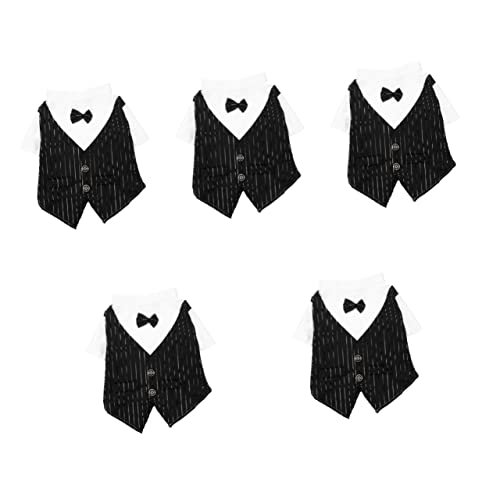 Angoily 5 Stücke Gedruckt Anzug Für Hund Hochzeit Kleid Kätzchen Bekleidung Dekorative Kragen Bekleidung Hochzeit Anzug von Angoily