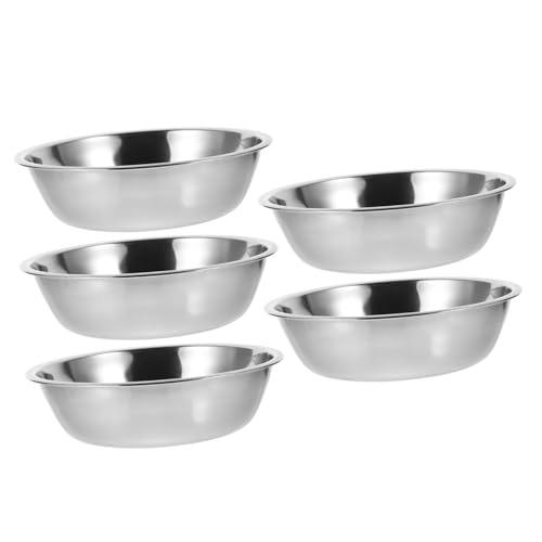 Angoily 5 Stück Edelstahl-futternapf Rund Futternapf Katzenfutternäpfe Deckel Hundefutterbehälter Futternapf Für Haustiere Futterhalter Angoily 5 Stück Edelstahl-futternapf Rund Futternapf Katzenfutternäpfe Deckel Hundefutterbehälter Futternapf Für Haustiere Futterhalter von Angoily