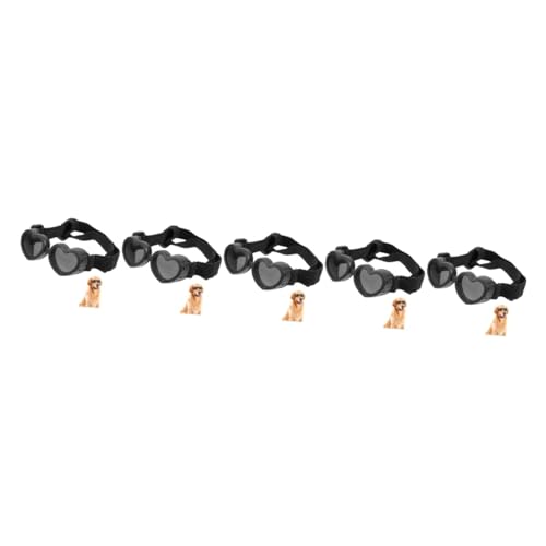 Angoily 5 Stücke Hund Modische Welpen Vents Winddicht Haustier Brille Auge Für Outdoor Hunde von Angoily
