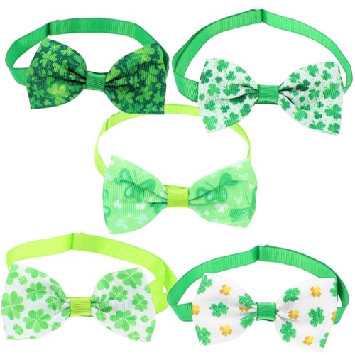Angoily Feiertags-haustierhalsband Mit Fliege 5er-Pack Hundehalsband Für Katzen Verstellbar Irisches Design Angoily Feiertags-haustierhalsband Mit Fliege 5er-Pack Hundehalsband Für Katzen Verstellbar Irisches Design von Angoily