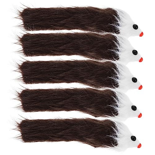 Angoily Interaktives Katzenspielzeug Für Den Innenbereich 5 Stück Realistische Mäuse Katzenspielzeug Geräuschaktivierte Plüschmäuse Zum Spielen Und Kratzen von Angoily