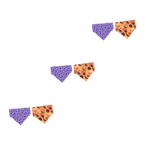 Angoily 3 Sets Halloween Hunde Dreieckstuch Haustier Schal Taschentuch Stil Festliche Dekoration Für Haustier Kostüm Zubehör 2 Stück * 3 von Angoily