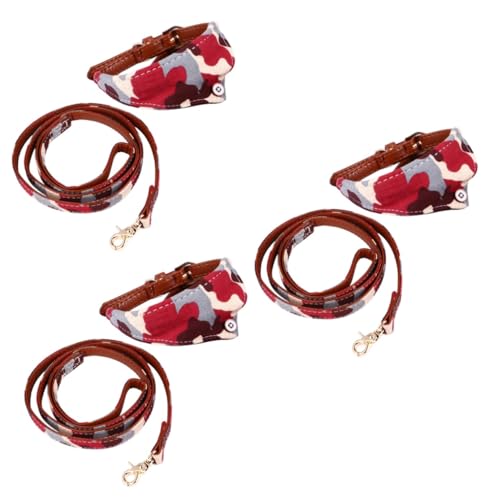 Angoily 3 Sets Verstellbares Halsband Für Hunde Camouflage-Halskette Für Haustiere Zugseil Für Haustiere Langlebig Stilvoll 2 Stück X 3 von Angoily