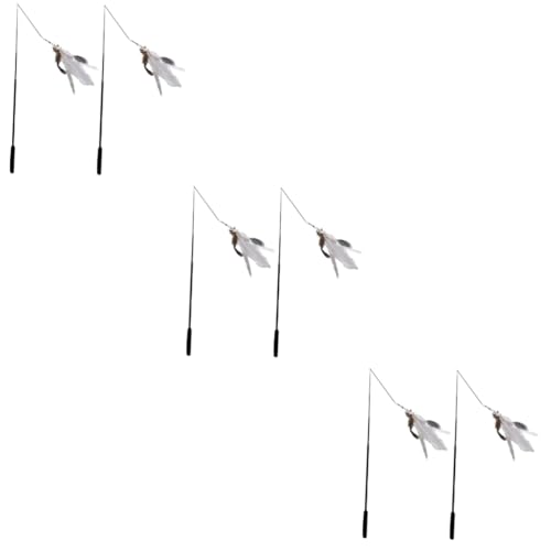 Angoily 6 STK Katzen-Teaser interaktives katzenspielzeug Interactive cat Toy Katzenspielzeug für Abwechslung Katzen Halter Haustier Zauberstab Katzenzubehör Angelrute Kätzchen Metall Angoily 6 STK Katzen-Teaser interaktives katzenspielzeug Interactive cat Toy Katzenspielzeug für Abwechslung Katzen Halter Haustier Zauberstab Katzenzubehör Angelrute Kätzchen Metall von Angoily