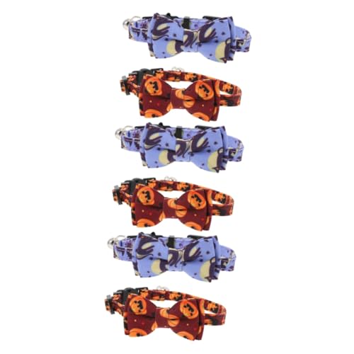 Angoily 6 STK Katzenhalsband Kostüm-Halskette Halskette Mit Hundeketten Halloween-hundehalskette Halloween-hundekostüm Halloween-Katzen-Krawatten Foto-Requisite Polyester Seil Einstellbar von Angoily