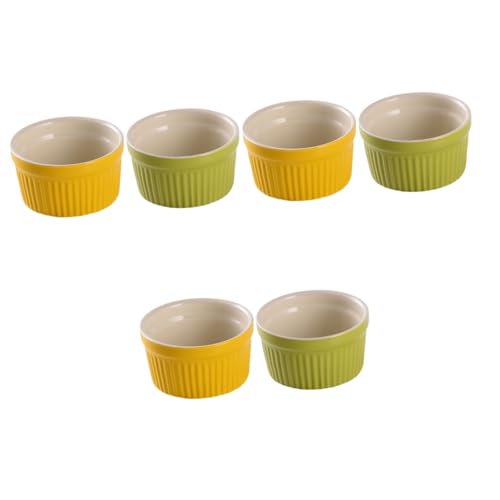 6 STK Keramik-Backförmchen kinderschüssel Kinder schüssel Handgemachte Keramikschüssel schüsseln für die küche Keramik schüssel Snack Schale Frühstück Backschüssel Ofenschüssel von Angoily
