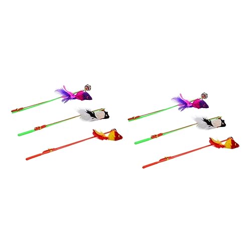 Angoily 6stücke Interaktive Katzenangel Mit Elastischen Schnüren Farbige Teaser Spielzeuge Aktivität Und Jagdinstinkte Von Katzen Angoily 6stücke Interaktive Katzenangel Mit Elastischen Schnüren Farbige Teaser Spielzeuge Aktivität Und Jagdinstinkte Von Katzen von Angoily